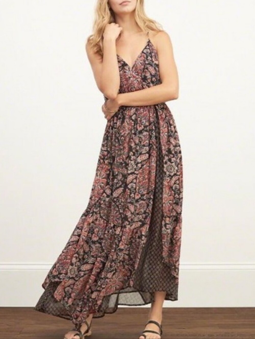 Abercrombie & Fitch Floral Mixed Print Maxi Dress Medium